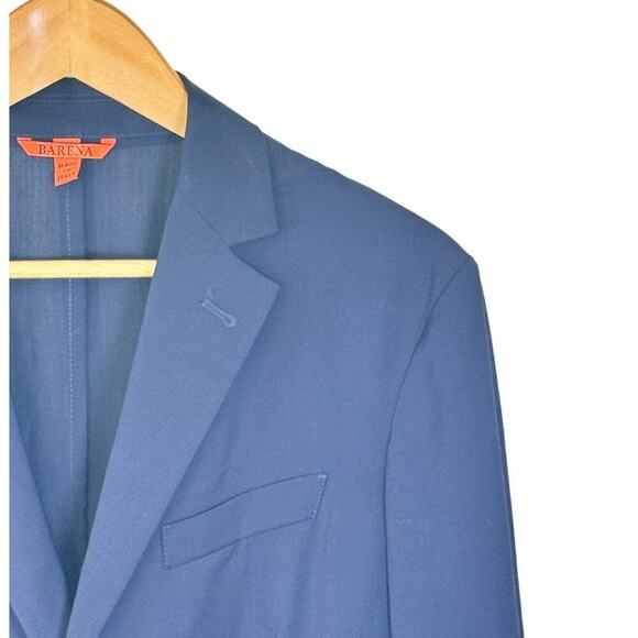 New BARENA Venezia Borgo Palio Navy Lightweight Mens Blazer Jacket Italian Sz46 - Picture 5 of 16